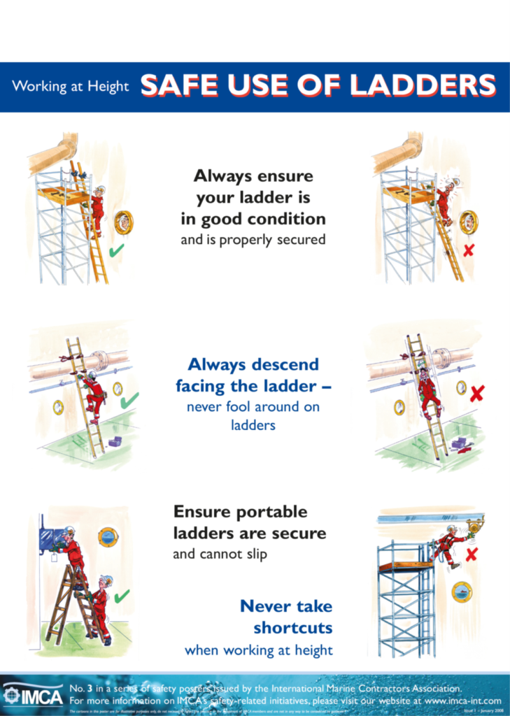 Working at height: Safe use of ladders – IMCA