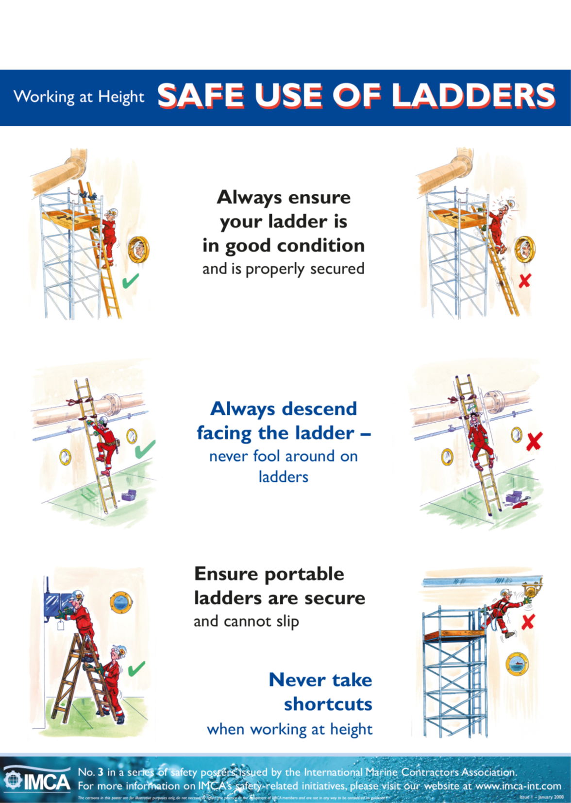 Four Steps To Ladder Safety In 2020 Safety Posters Health And Safety