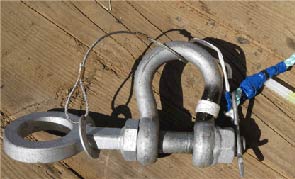 Example of shackle with welded modification performed by supplier