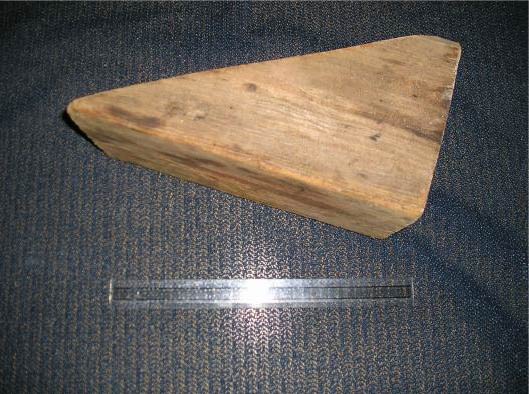 Wooden wedge - potential dropped object