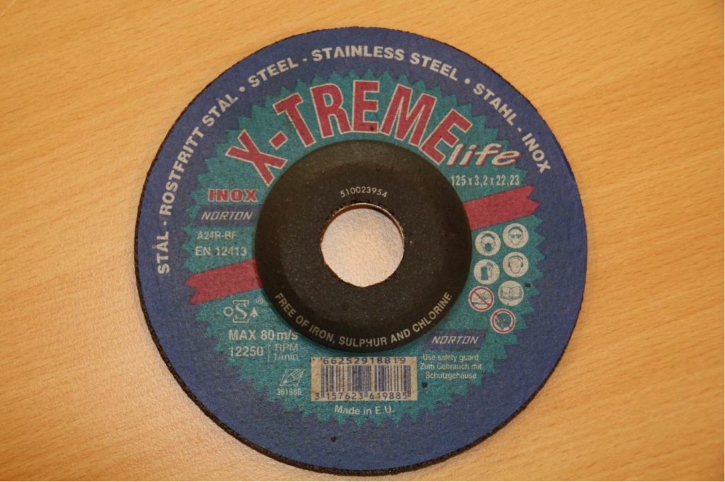 Grinding disc with defects IMCA