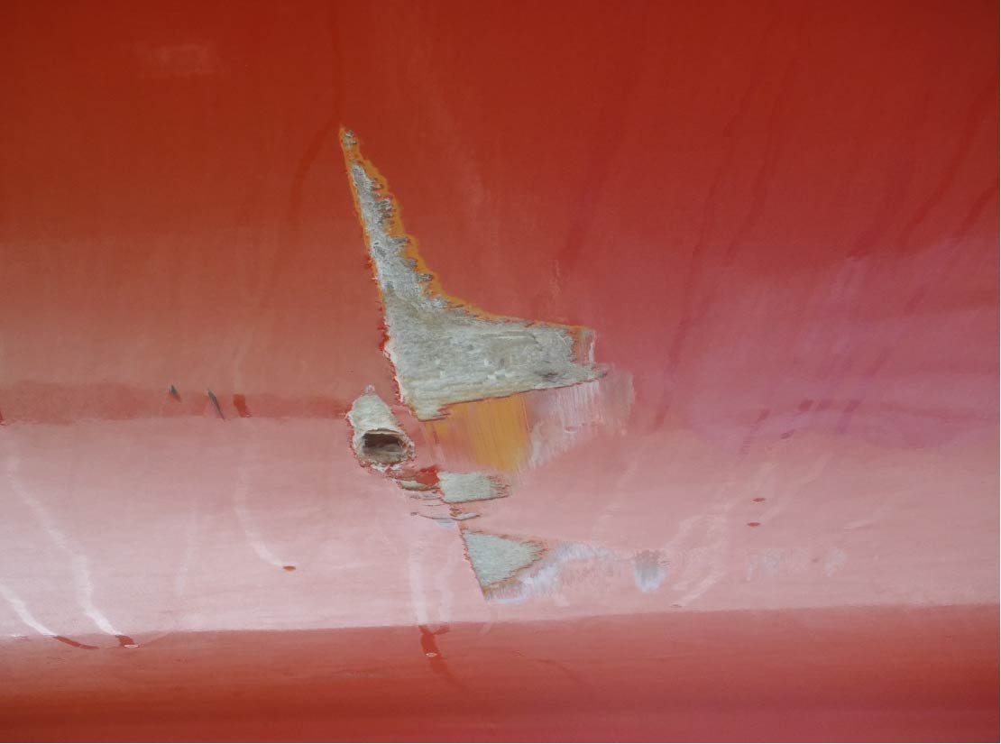 Damage to lifeboat