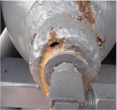 Corrosion and poor condition of gas quads as delivered