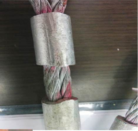 Damage to wire rope slings