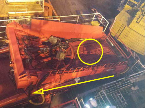 Position of the two supervisors after 'A'  frame collapse