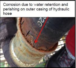 Ruptured hydraulic hoses – IMCA