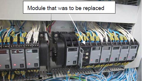 Module that was to be replaced