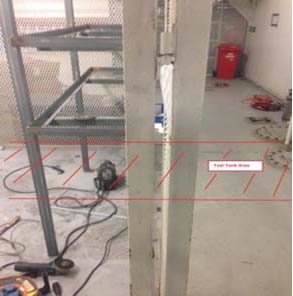 Work site (No Weld area highlighted)