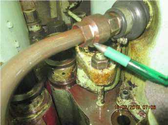 Location of failure at the fuel pipe coupling