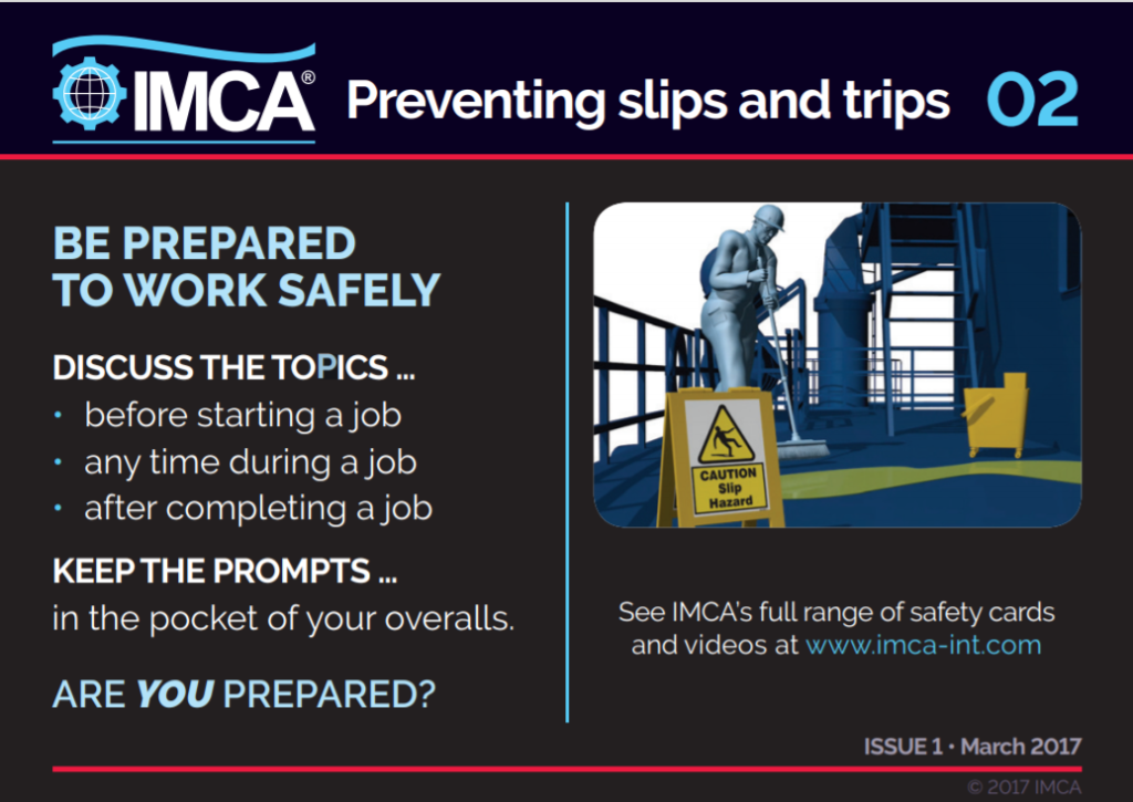 Preventing slips and trips IMCA