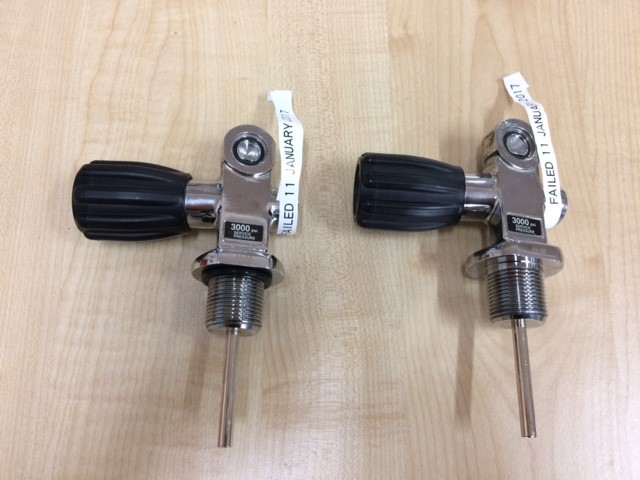 Examples of new pillar valves that failed