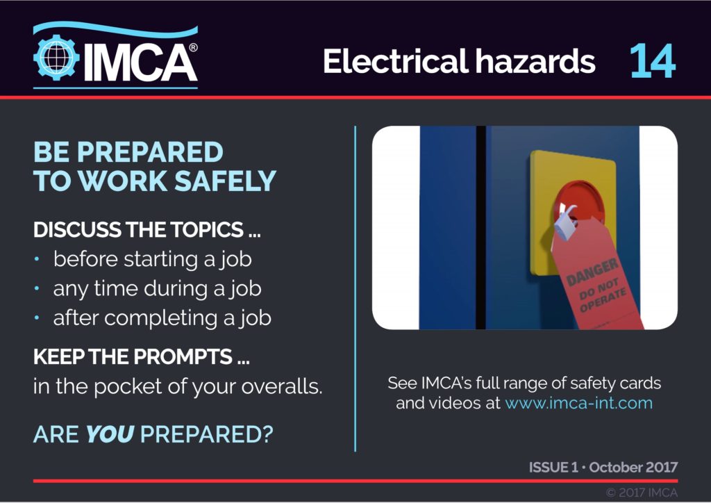 Electrical hazards IMCA