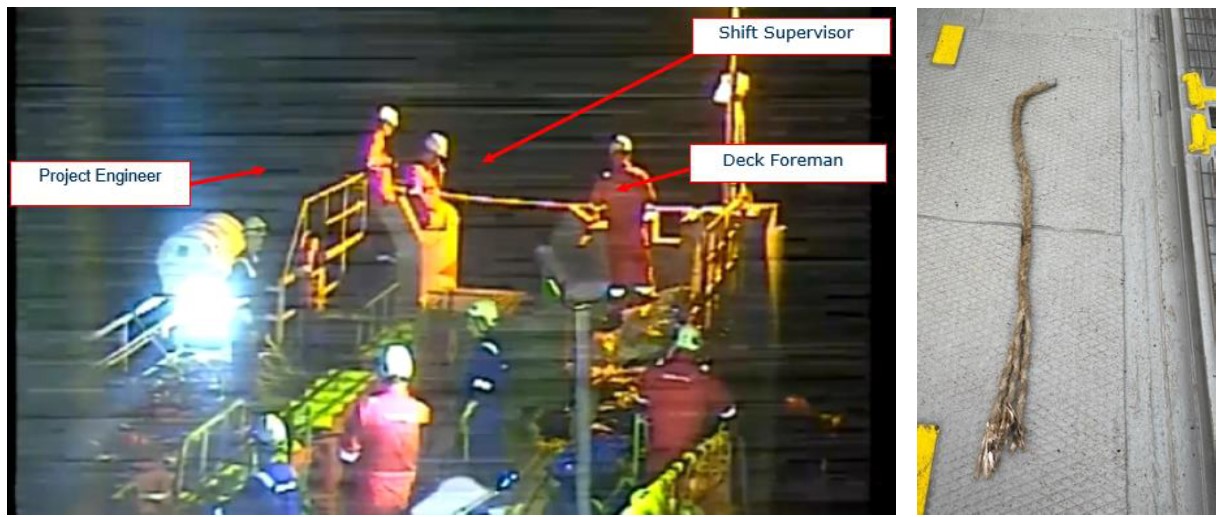 Rope under tension parted on deck IMCA